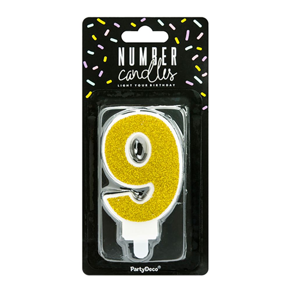 Kakkukynttilä Numero Kulta Kimalle