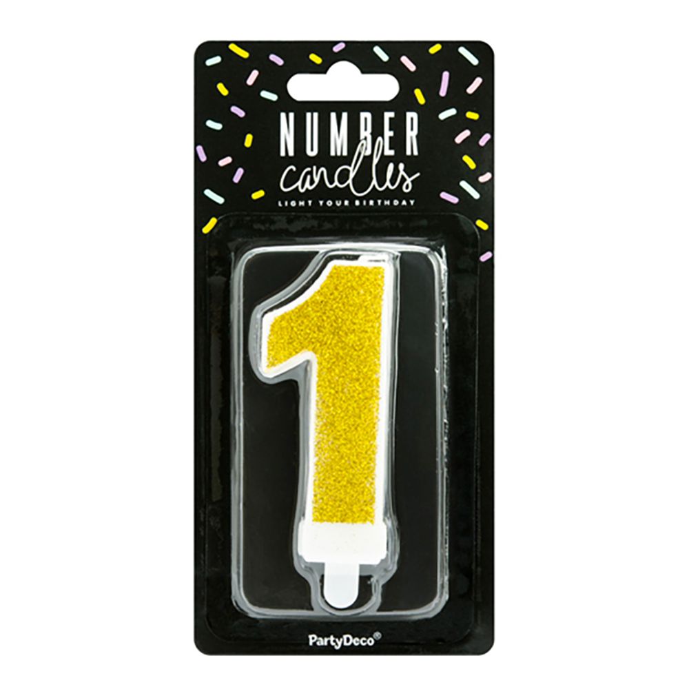Kakkukynttilä Numero Kulta Kimalle