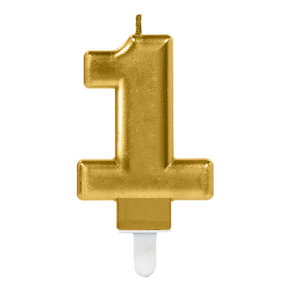 Tårtljus Siffra Guld Metallic