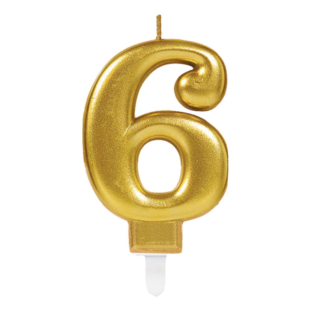 Tårtljus Siffra Guld Metallic