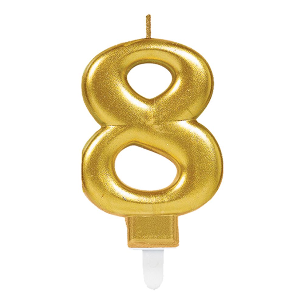 Tårtljus Siffra Guld Metallic