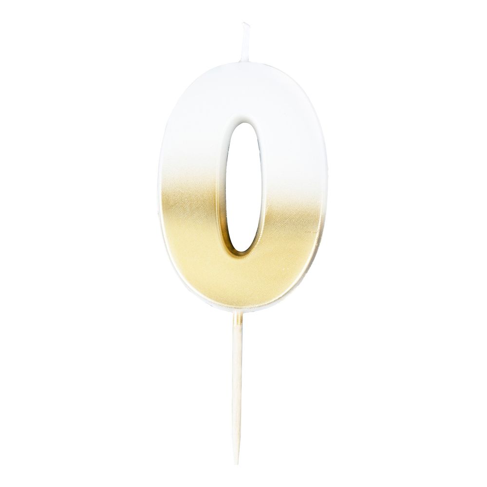 Tårtljus Siffra Guld Ombre