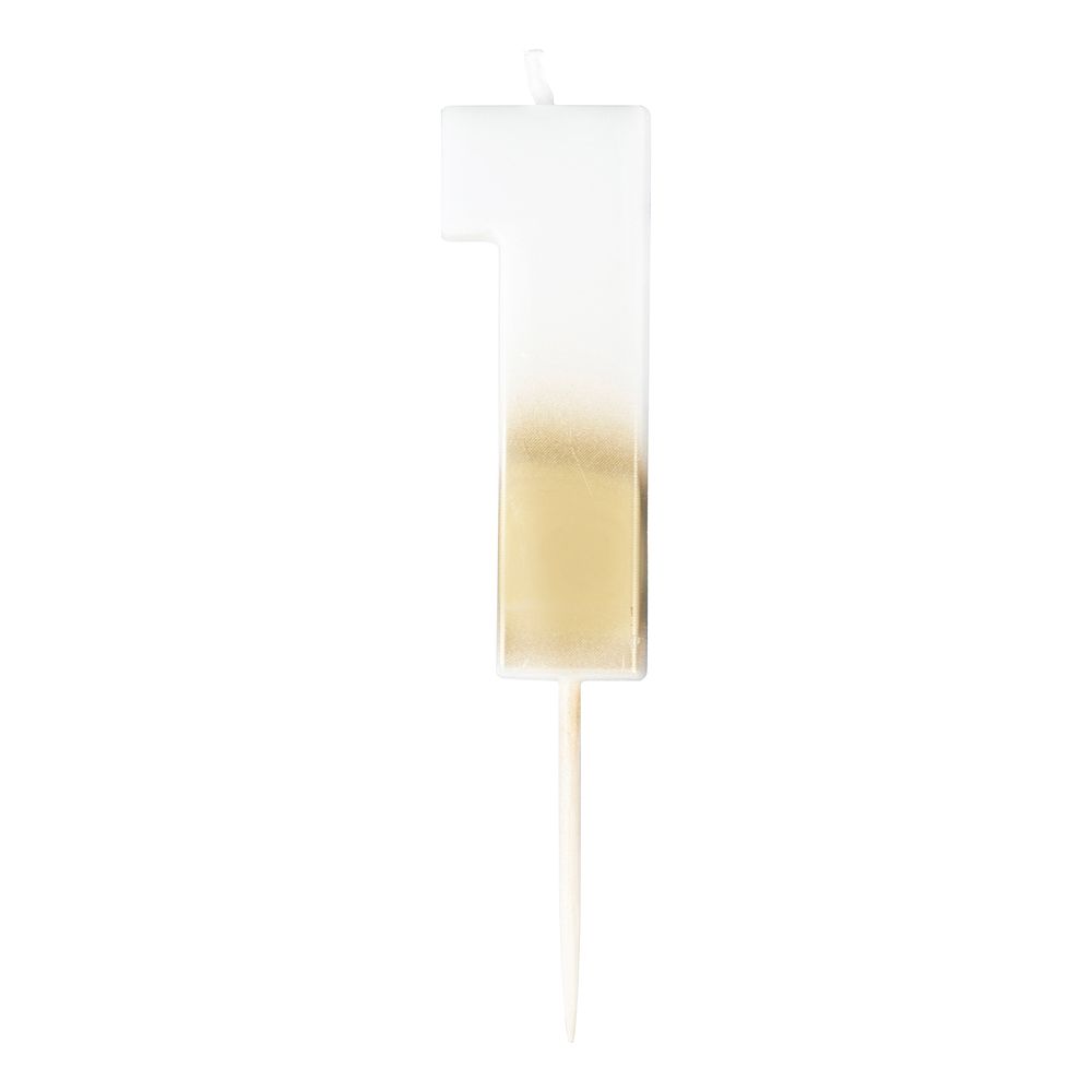 Tårtljus Siffra Guld Ombre