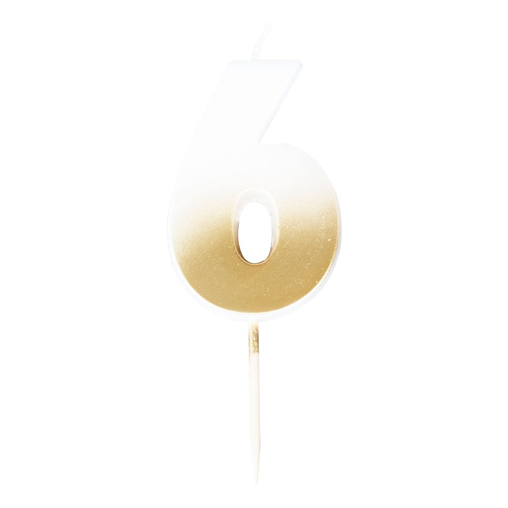 Tårtljus Siffra Guld Ombre