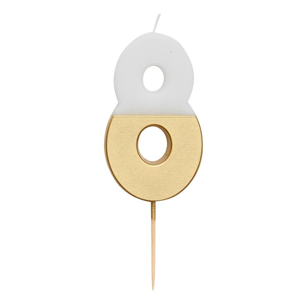 Kagelys Tal Guld/Hvid
