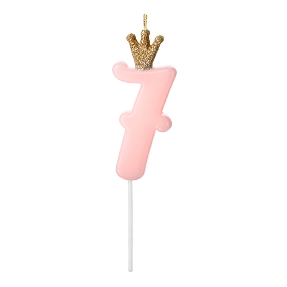 Kakelys Tall med Krone Rosa