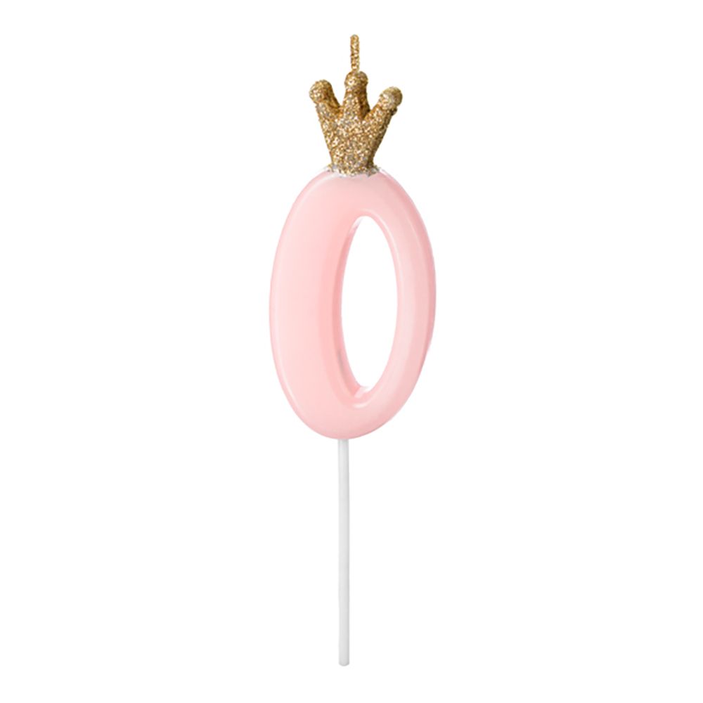 Kakelys Tall med Krone Rosa