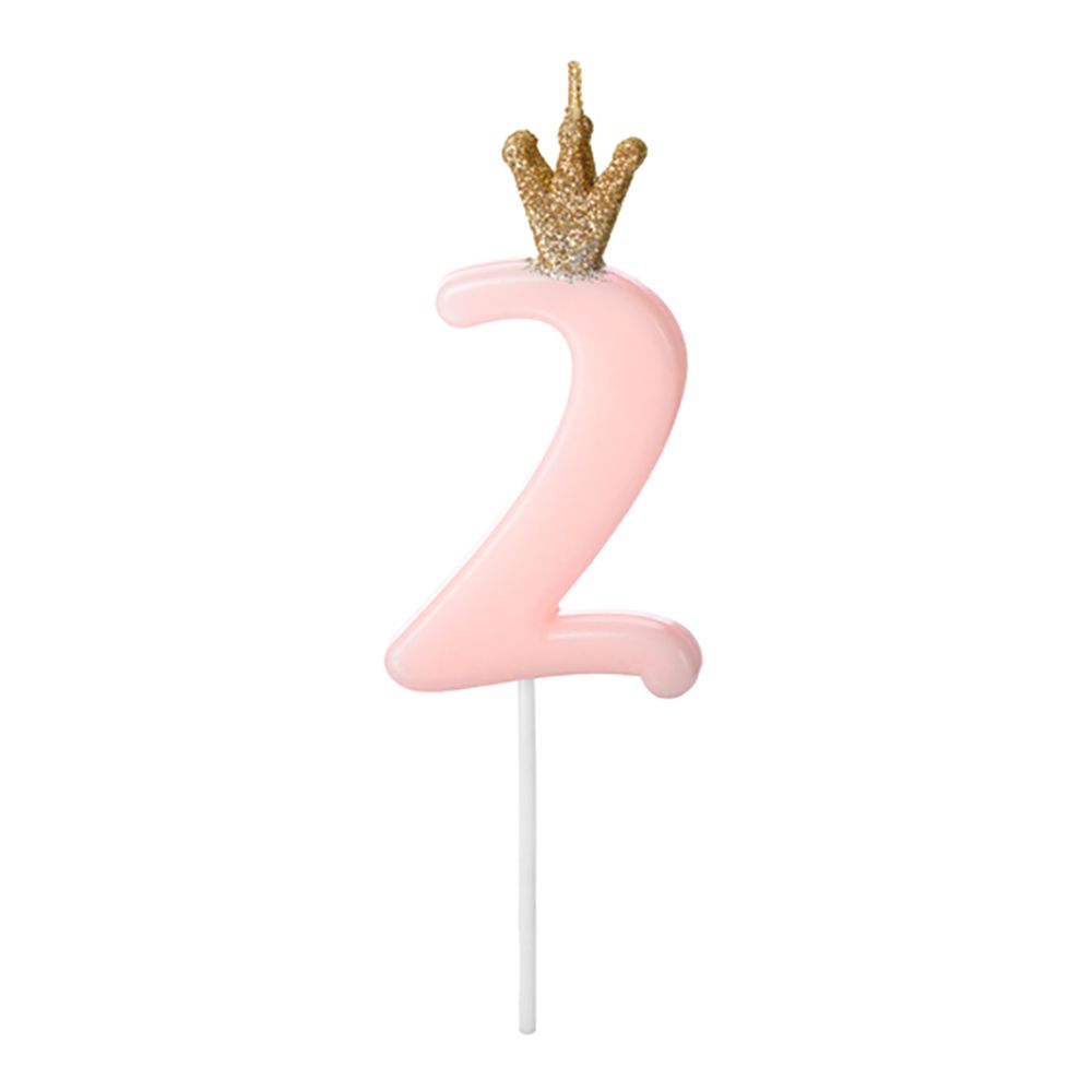 Kakelys Tall med Krone Rosa