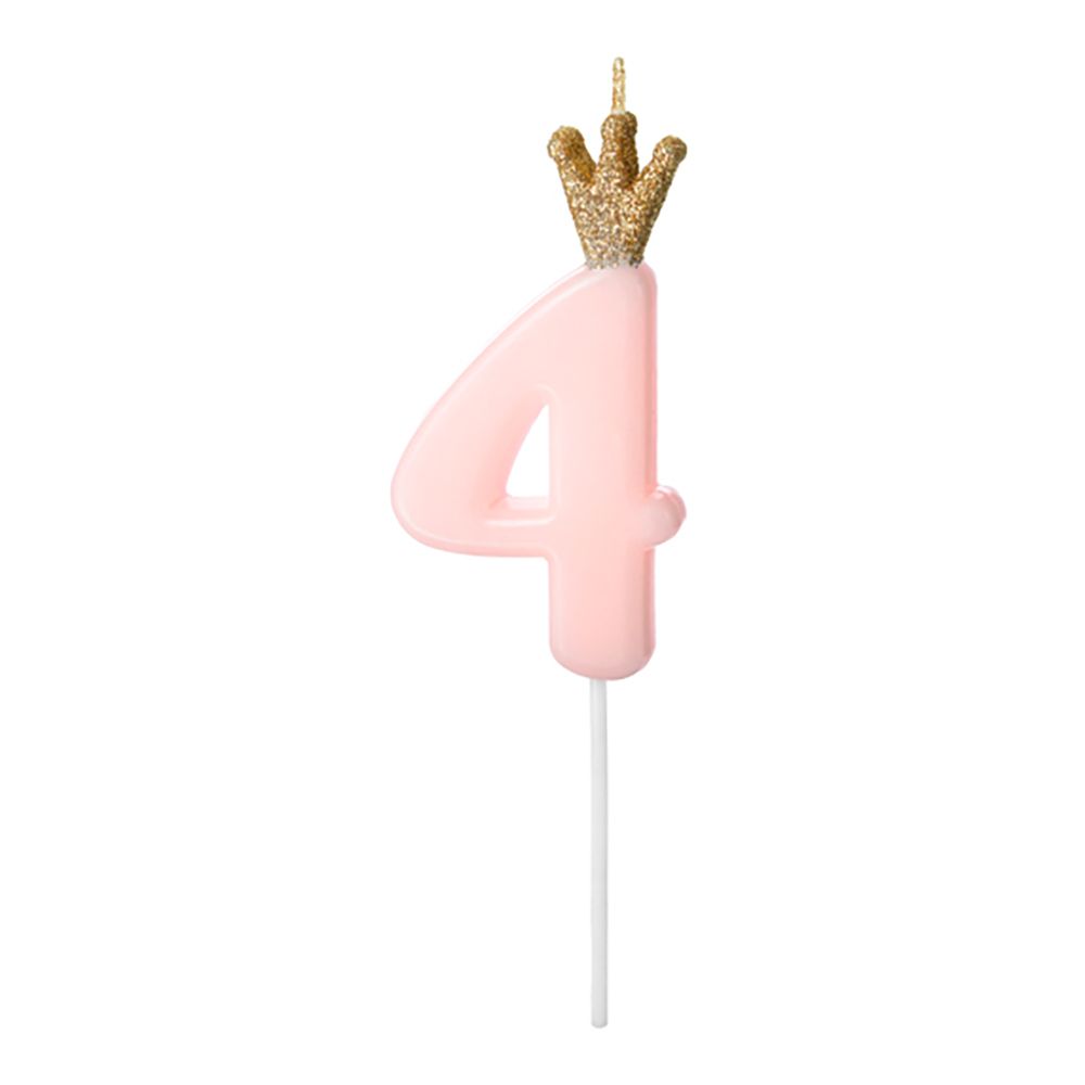 Kakelys Tall med Krone Rosa