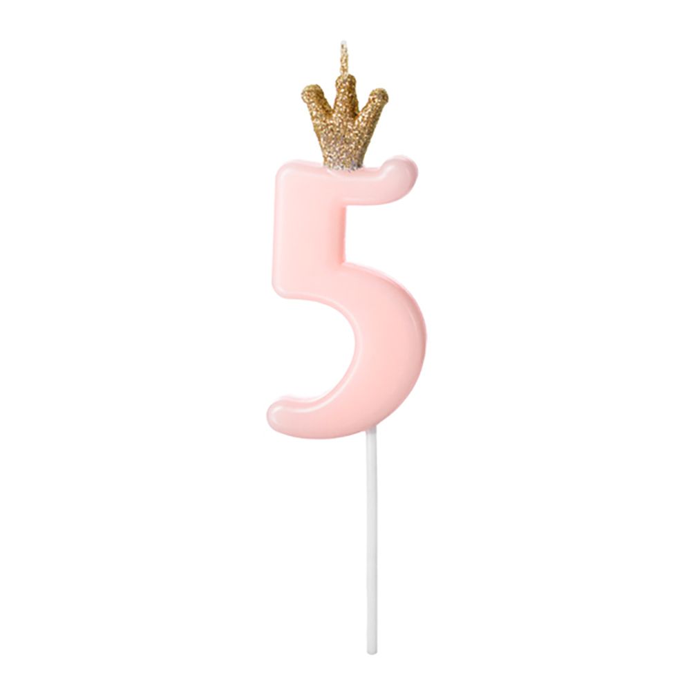 Kakelys Tall med Krone Rosa