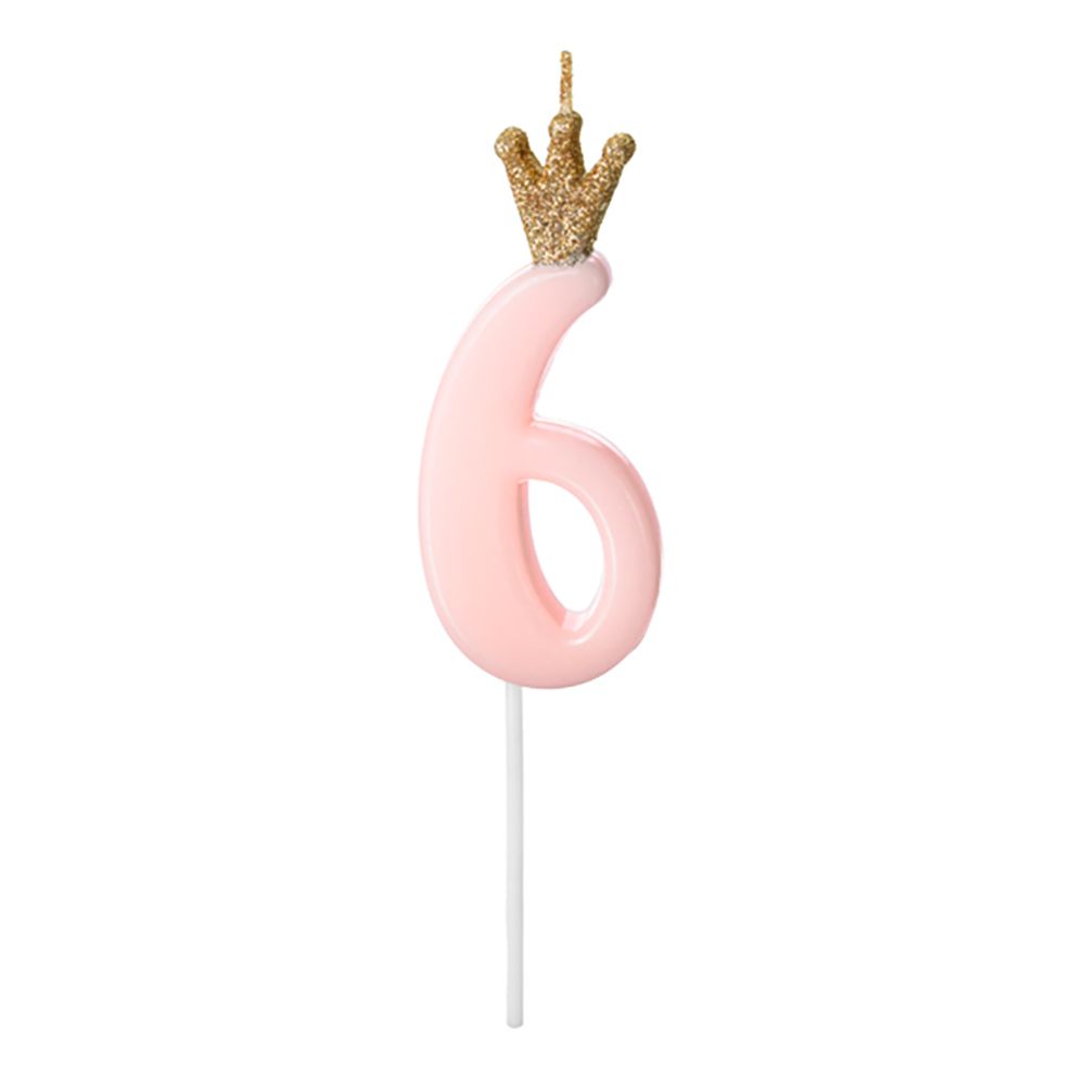 Kakelys Tall med Krone Rosa