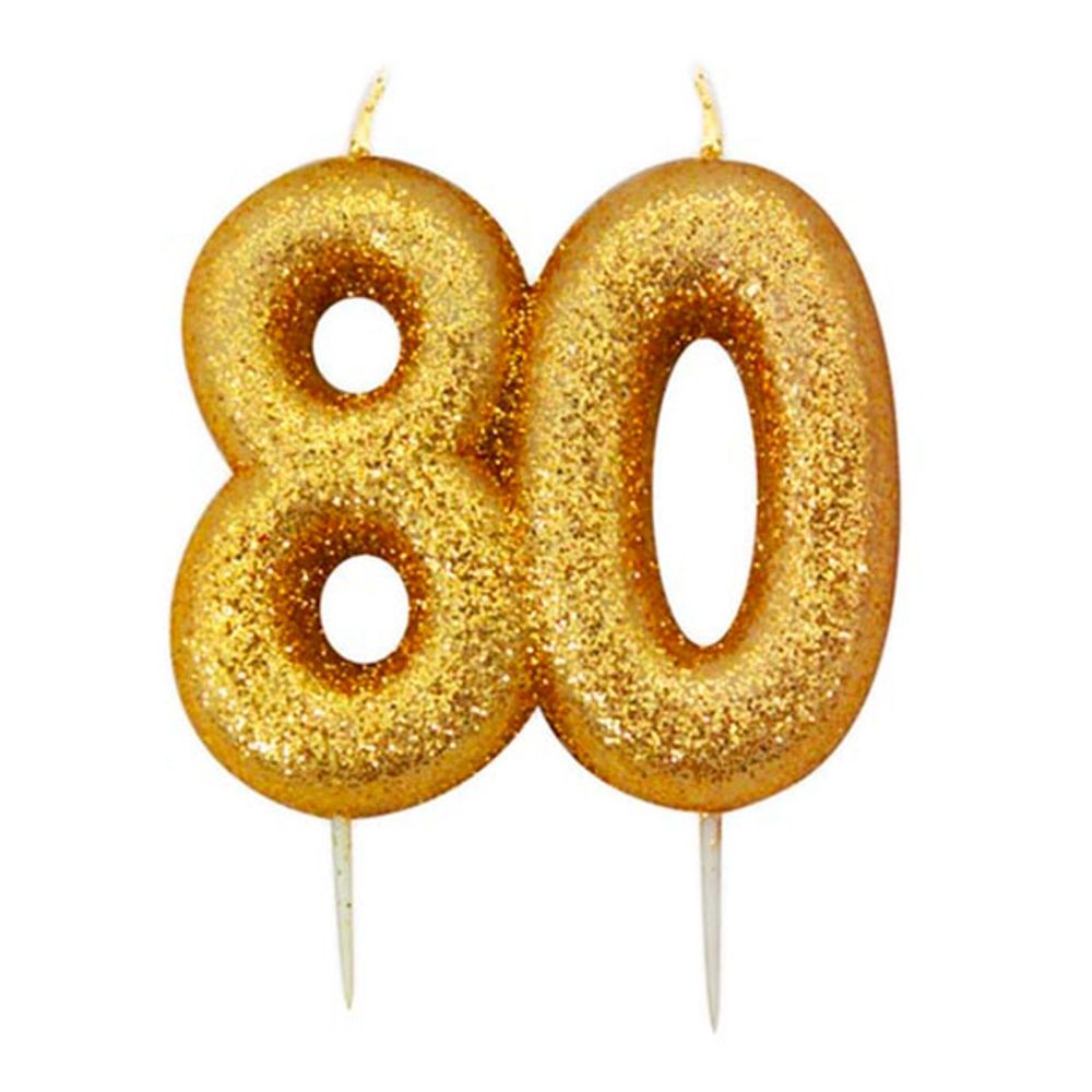 Täytekakkukynttilät Numerot Kulta Glitter