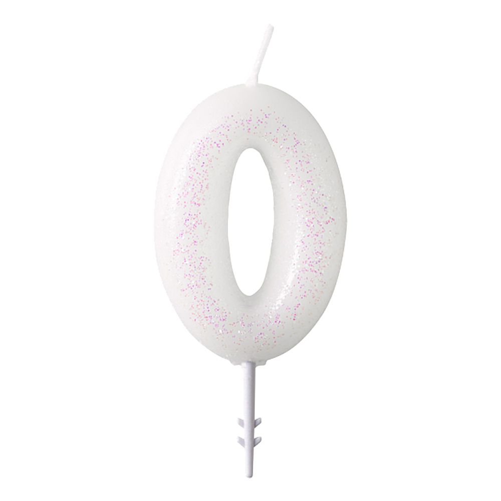 Kakelys Hvit Tall Rosa Glitter