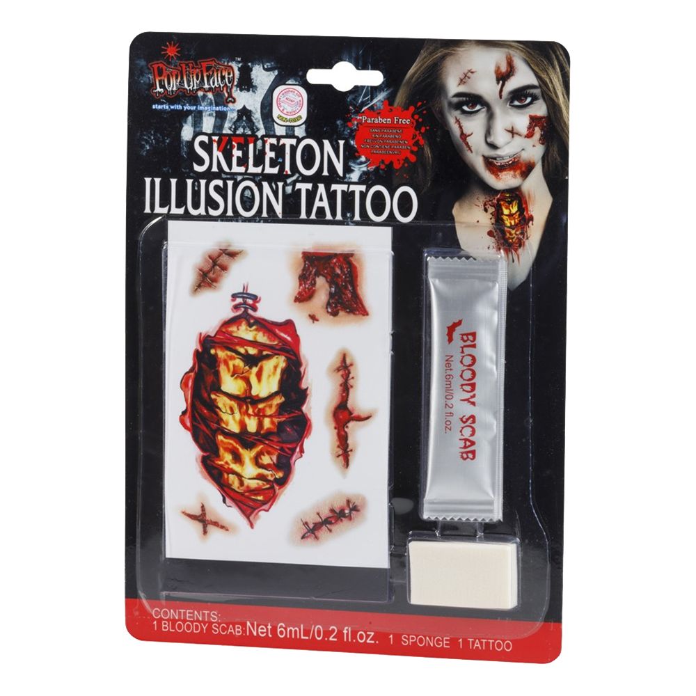Tattoo og Blodkit Skjelett