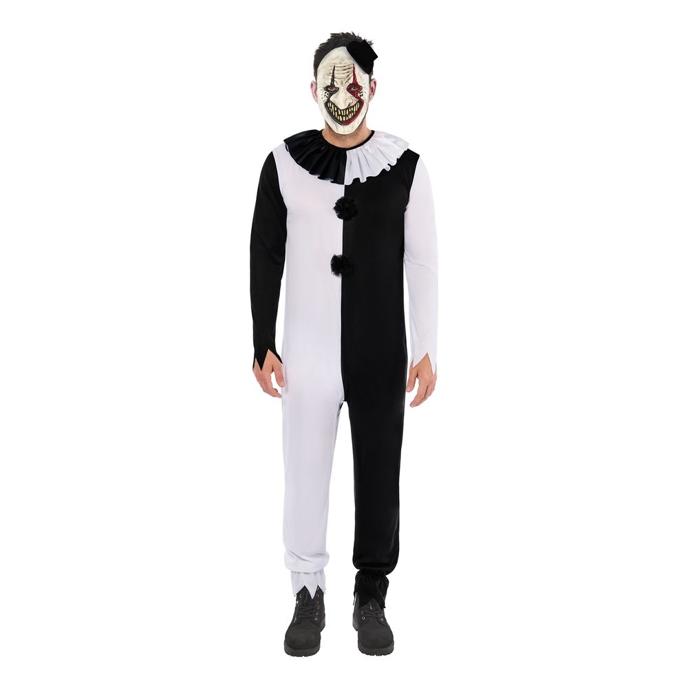 Terror Klovn Sort/Hvid Kostume