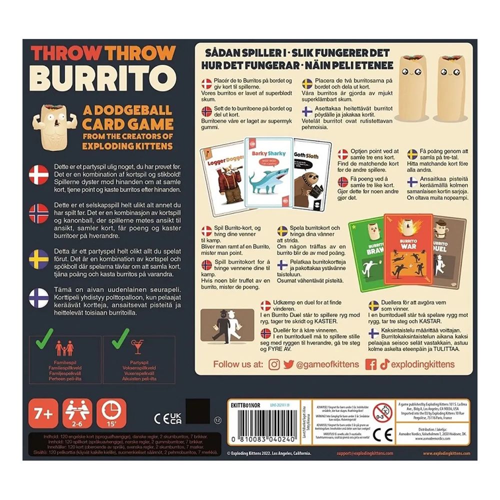 Throw Throw Burrito Sällskapsspel