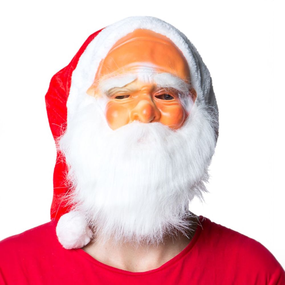 Julemandsmaske med Nissehue & Skæg