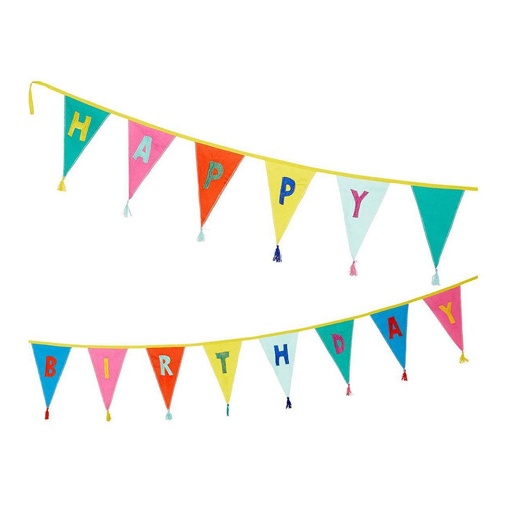 Stoffgirlander Rainbow Happy Birthday