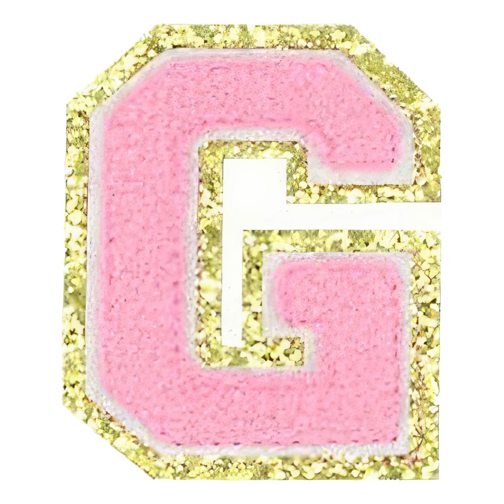 Tygmärke Bokstäver Rosa