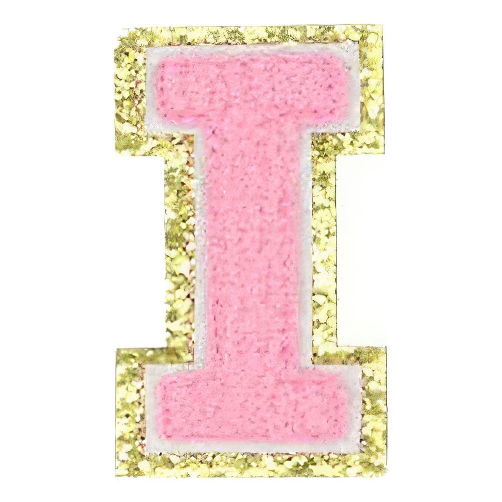Tygmärke Bokstäver Rosa