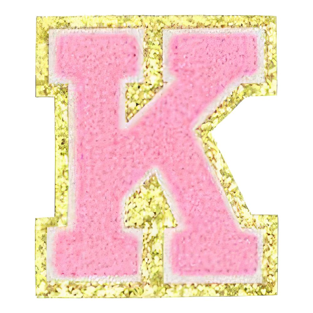 Tygmärke Bokstäver Rosa