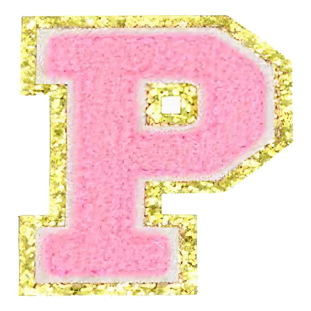 Tygmärke Bokstäver Rosa