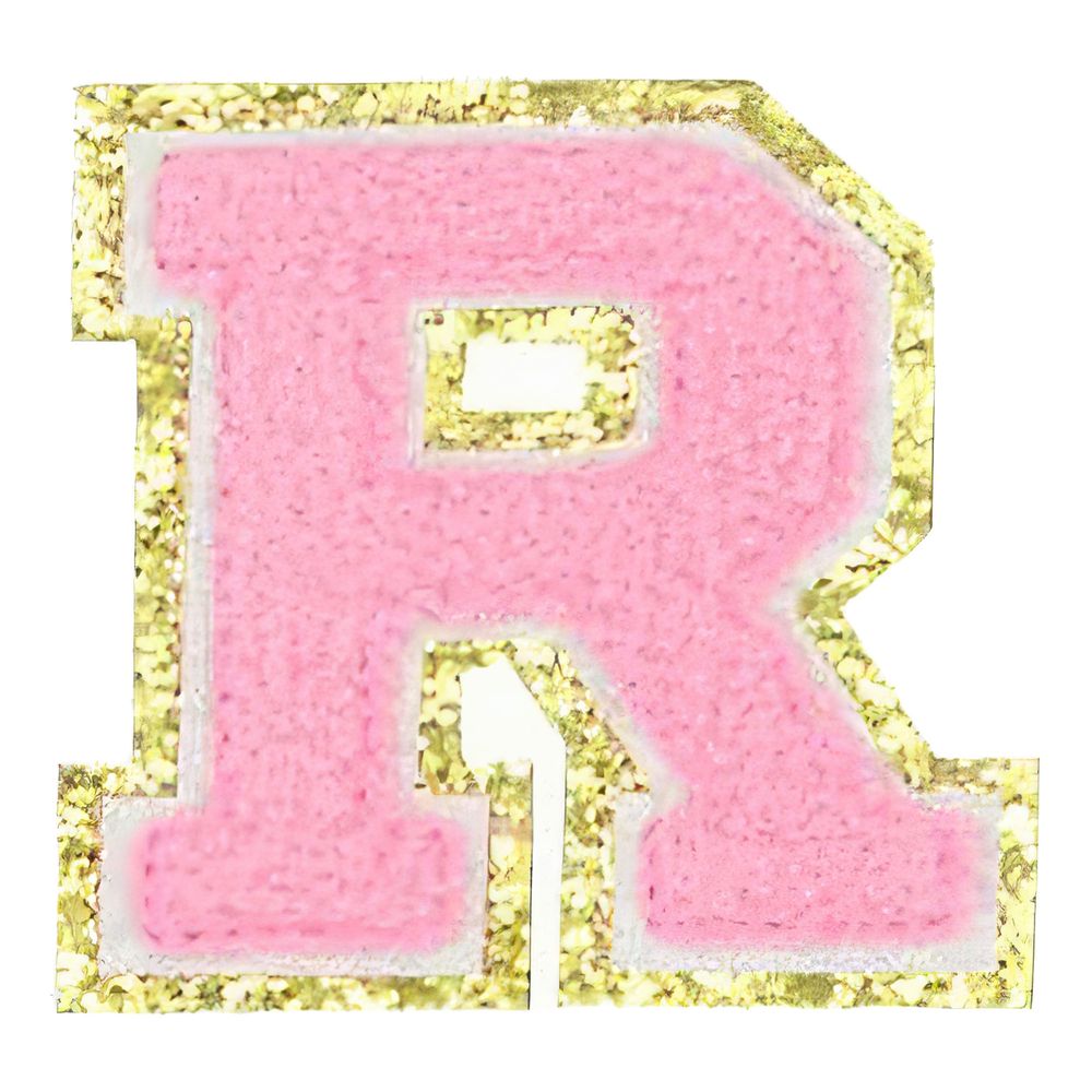 Tygmärke Bokstäver Rosa