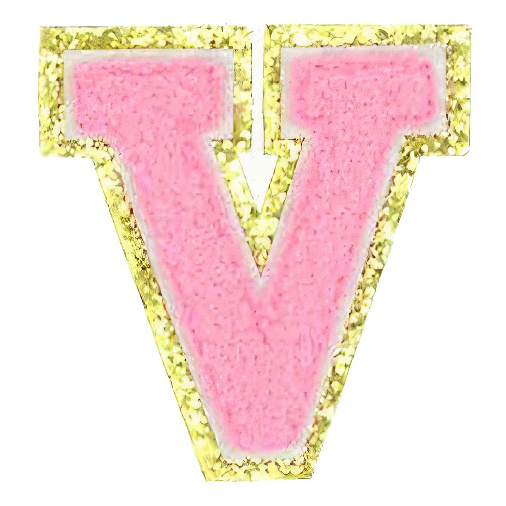 Tygmärke Bokstäver Rosa