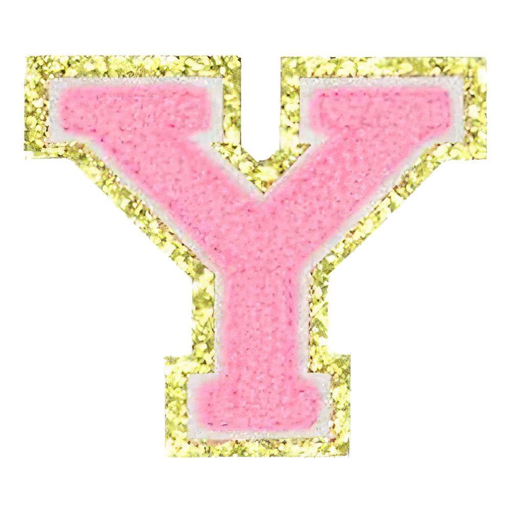 Tygmärke Bokstäver Rosa