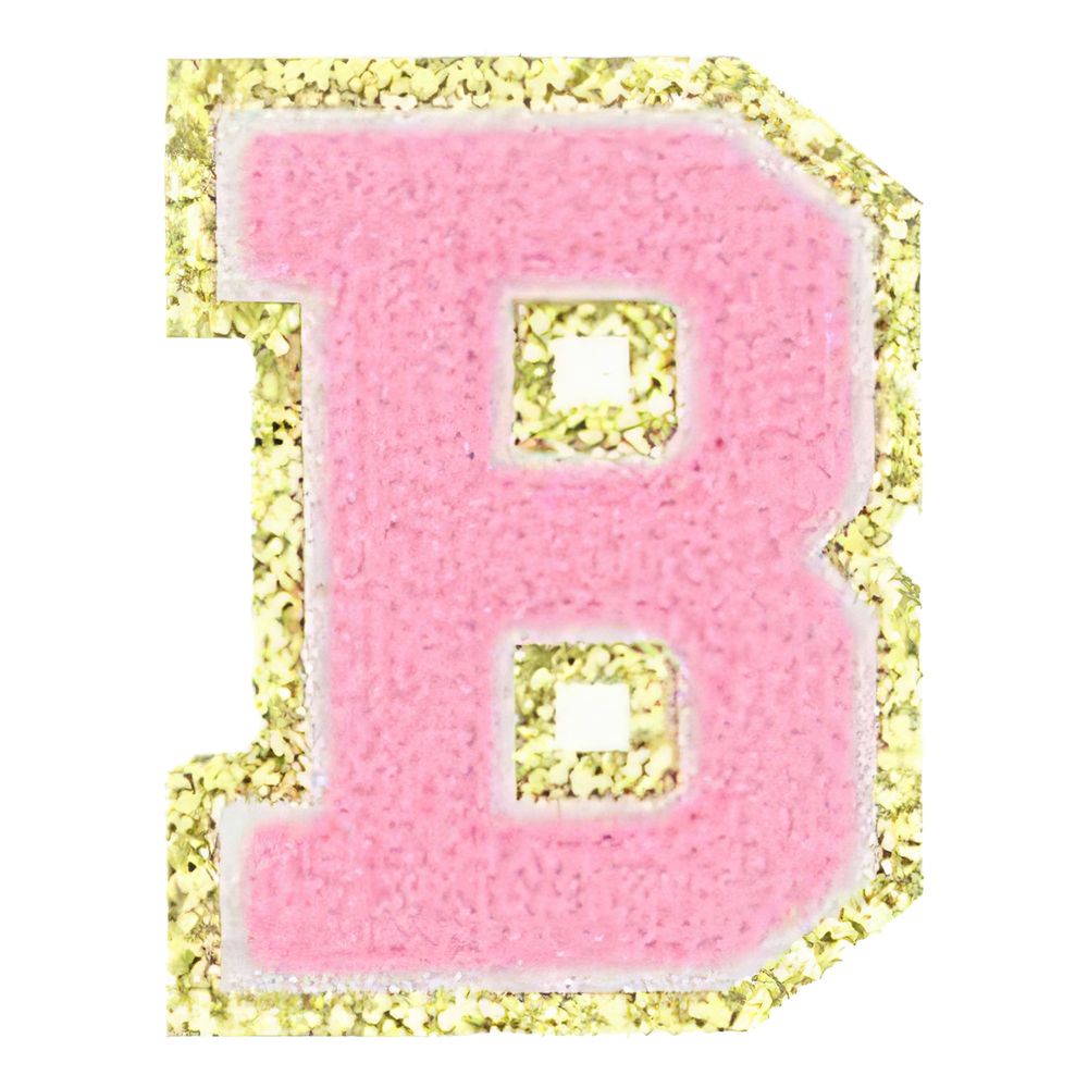 Tygmärke Bokstäver Rosa