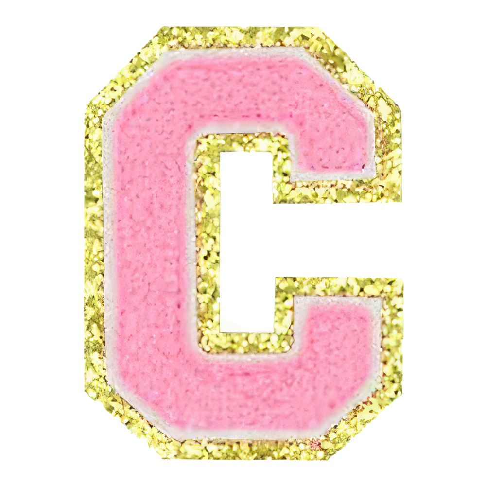 Tygmärke Bokstäver Rosa