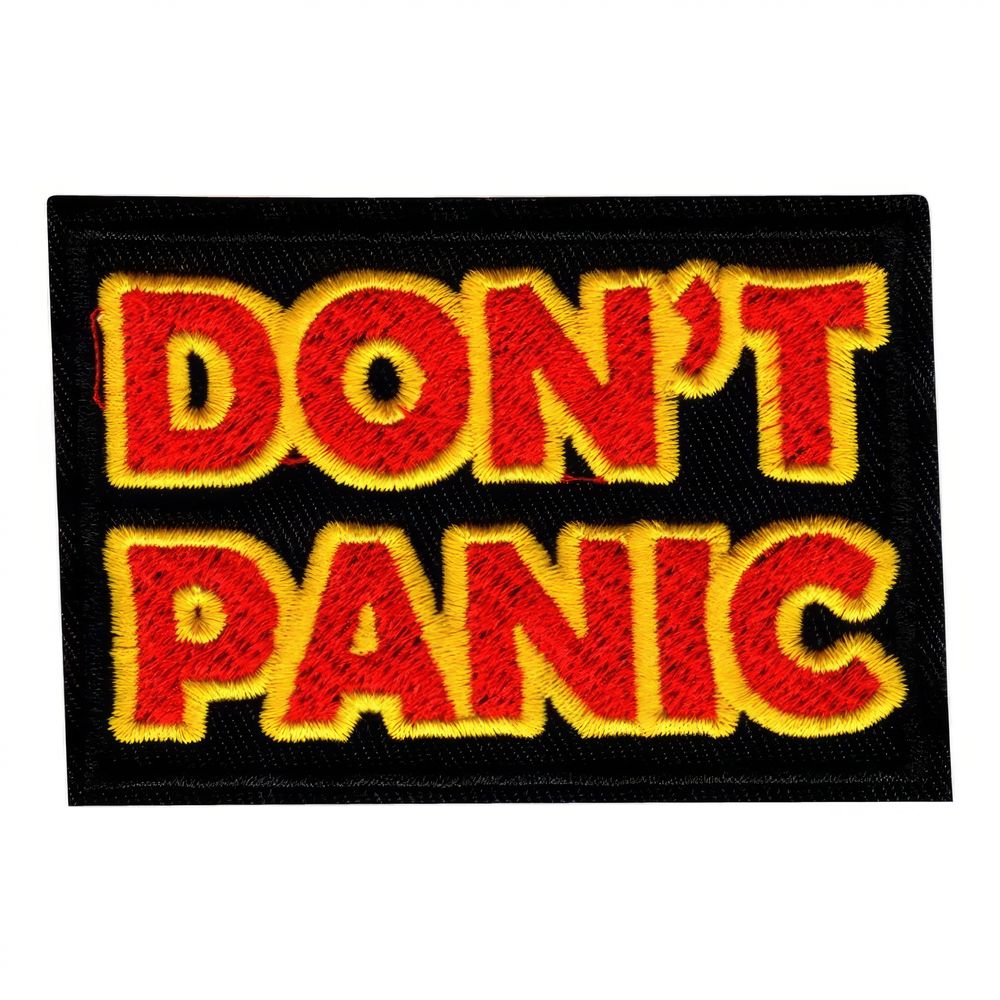 Stofmærke Don't Panic