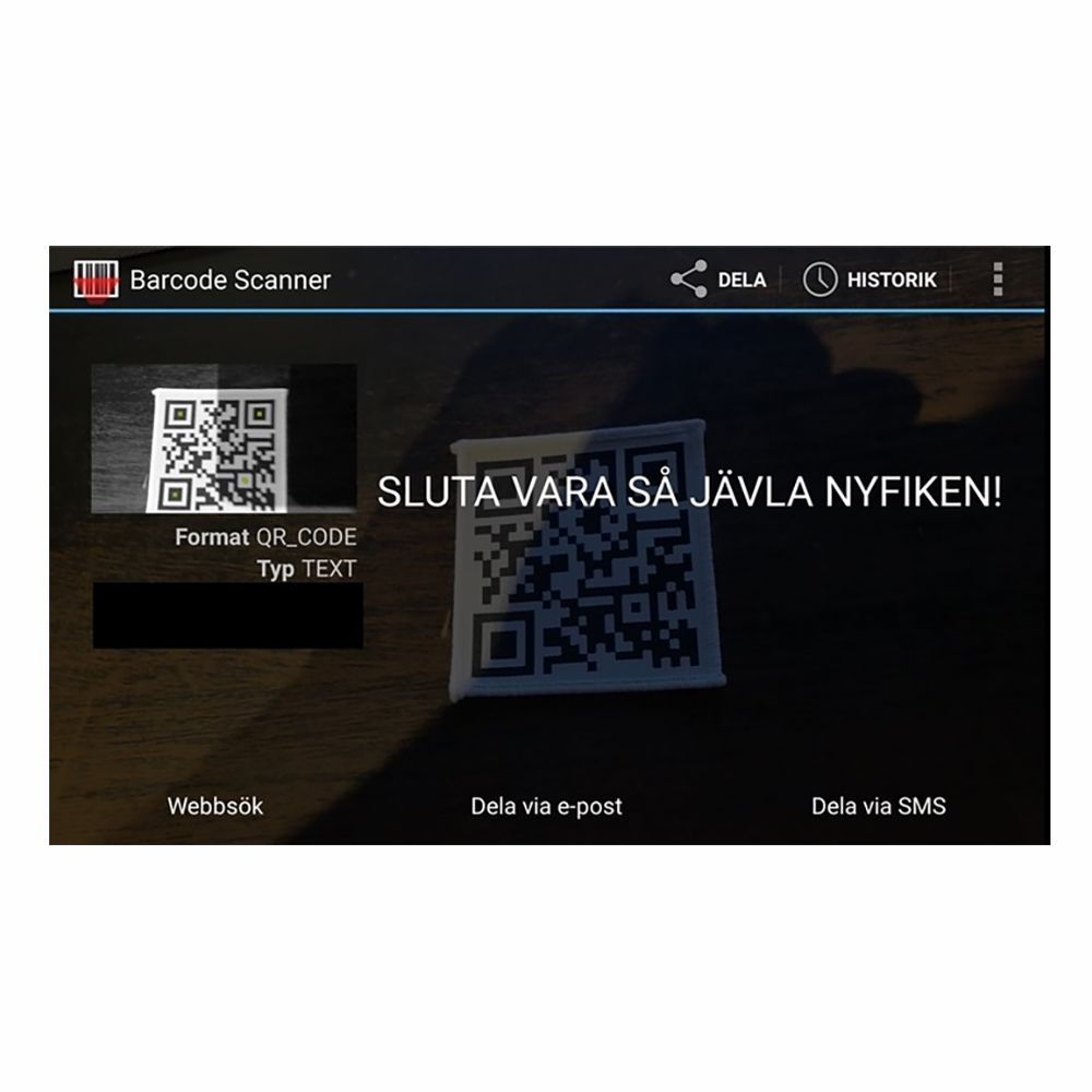 Kangasmerkki QR-koodi Utelias