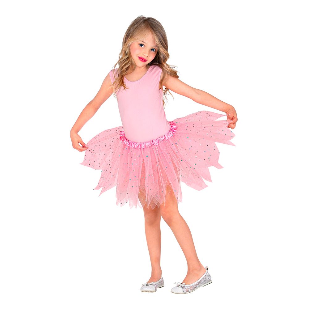Tyllkjol Barn Glittrande Ljusrosa