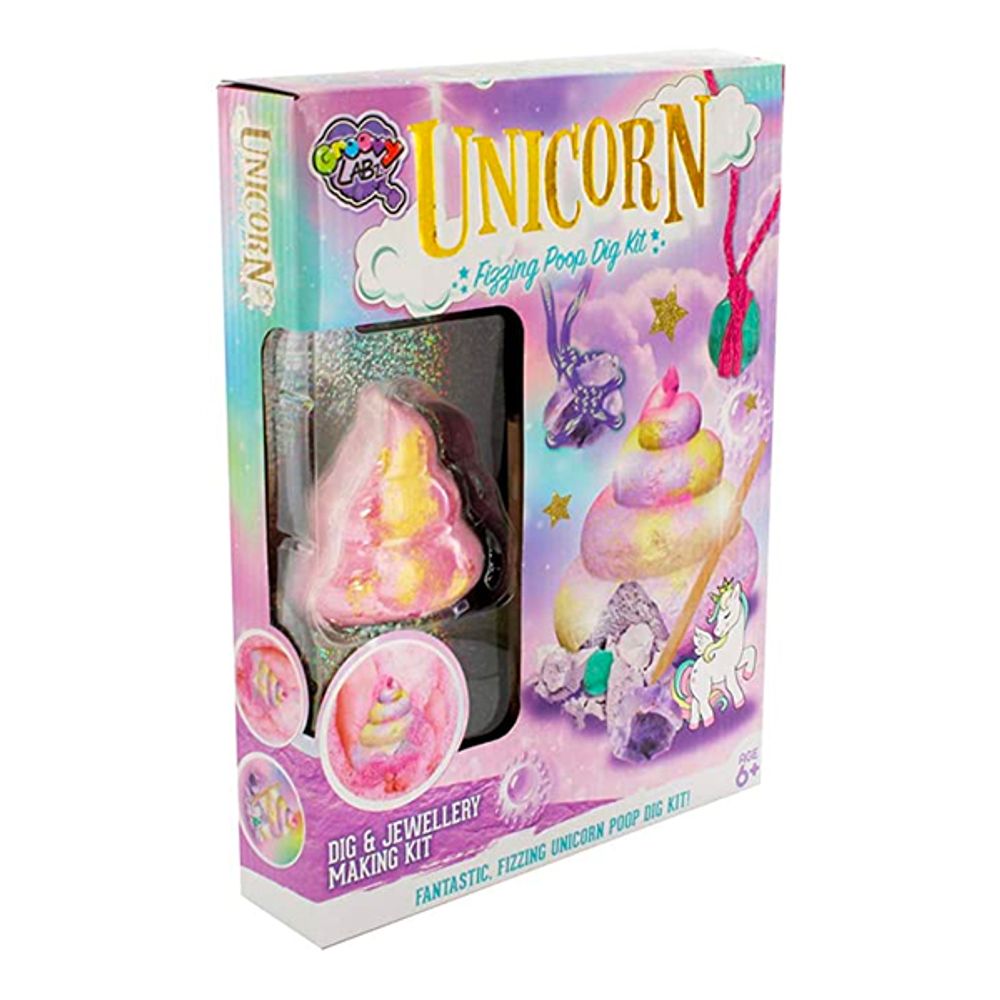 Unicorn Fizzing Poop Dig Setti Jalokivillä