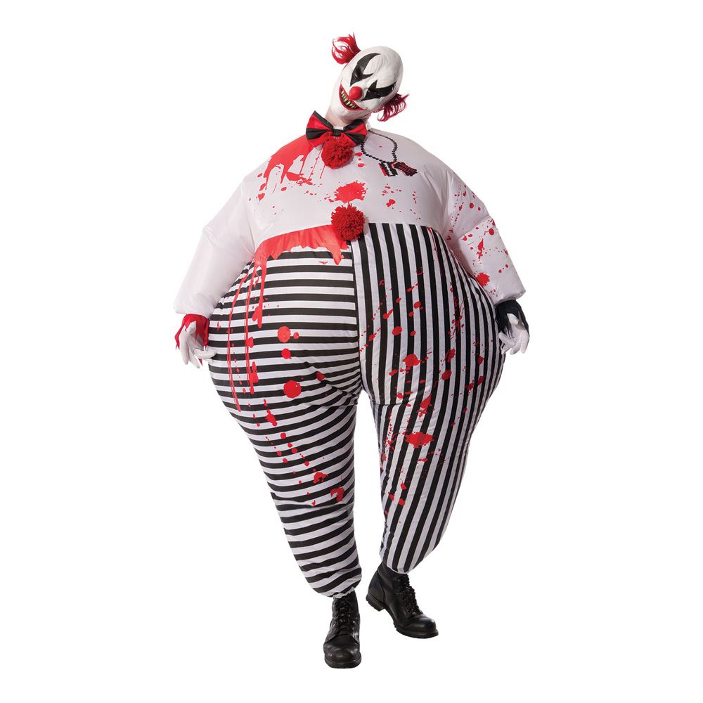 Uppblåsbar Mördarclown Maskeraddräkt