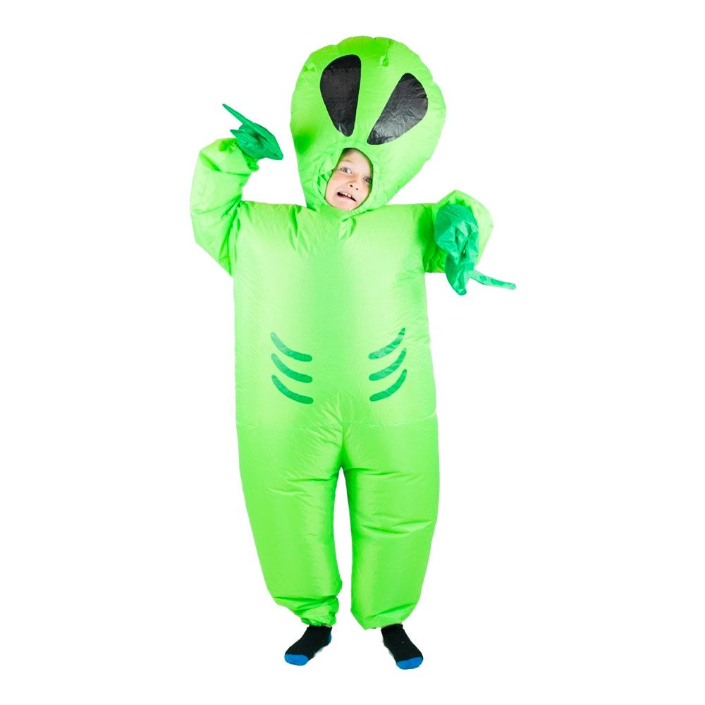 Oppblåsbar Alien Barn Drakt