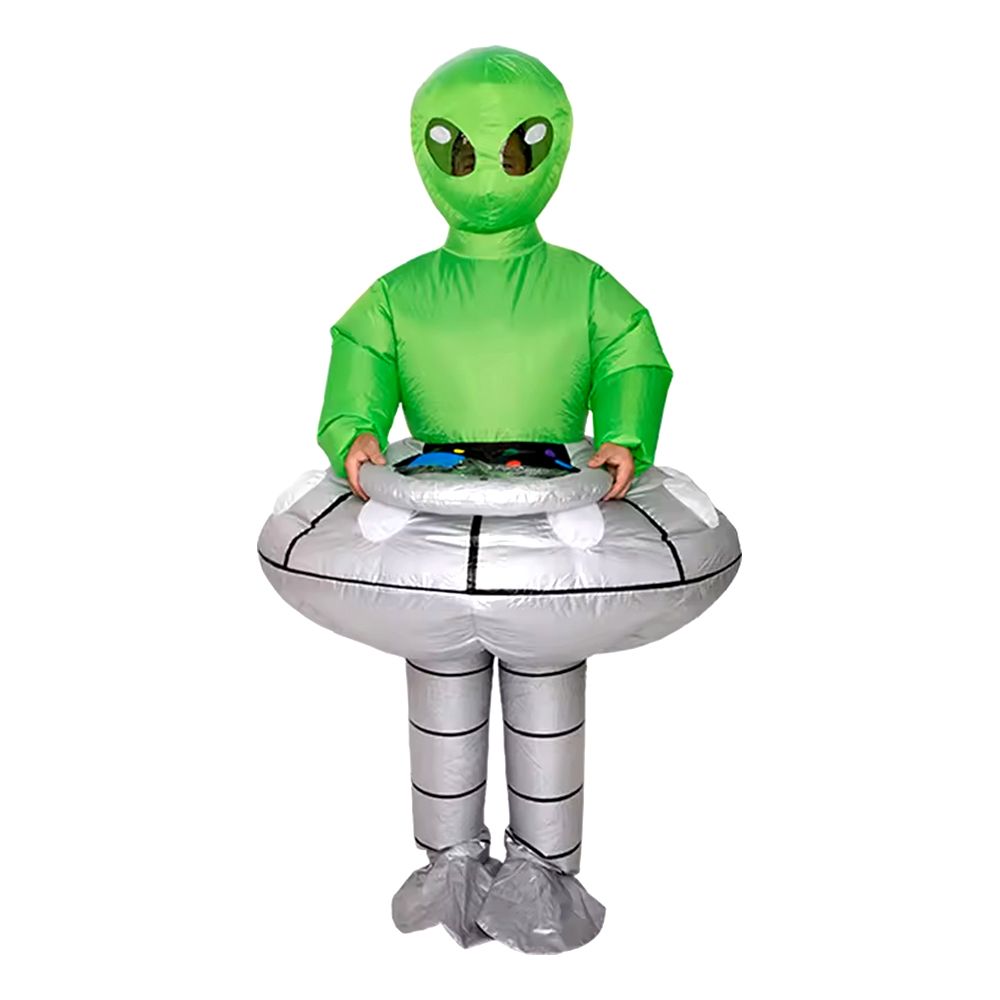 Oppustelig Alien med Rumskib Børnekostume