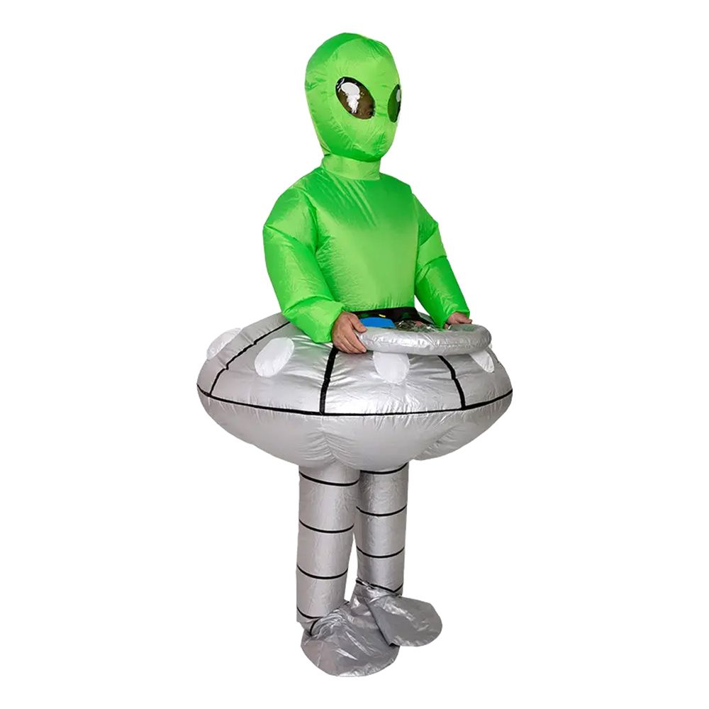 Oppustelig Alien med Rumskib Børnekostume