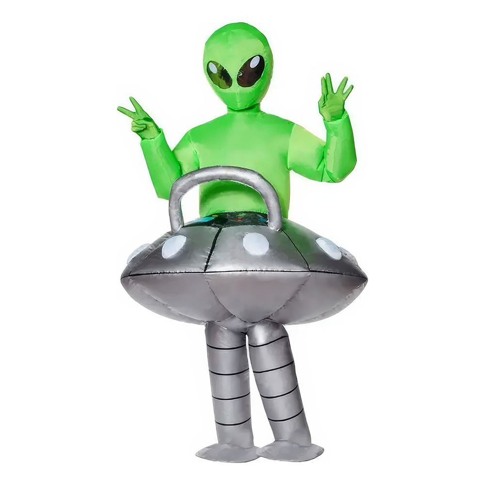 Oppustelig Alien med Rumskib Kostume