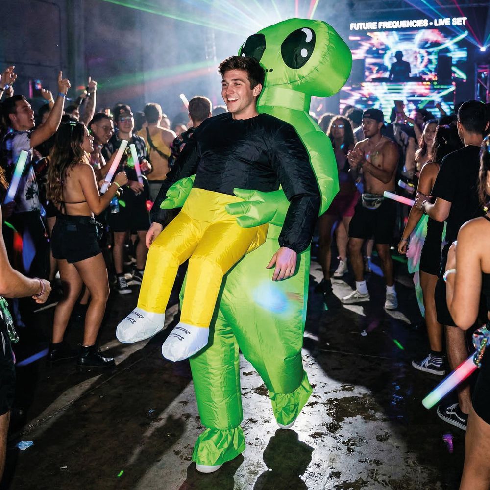 Uppblåsbar Bärande Alien Maskeraddräkt