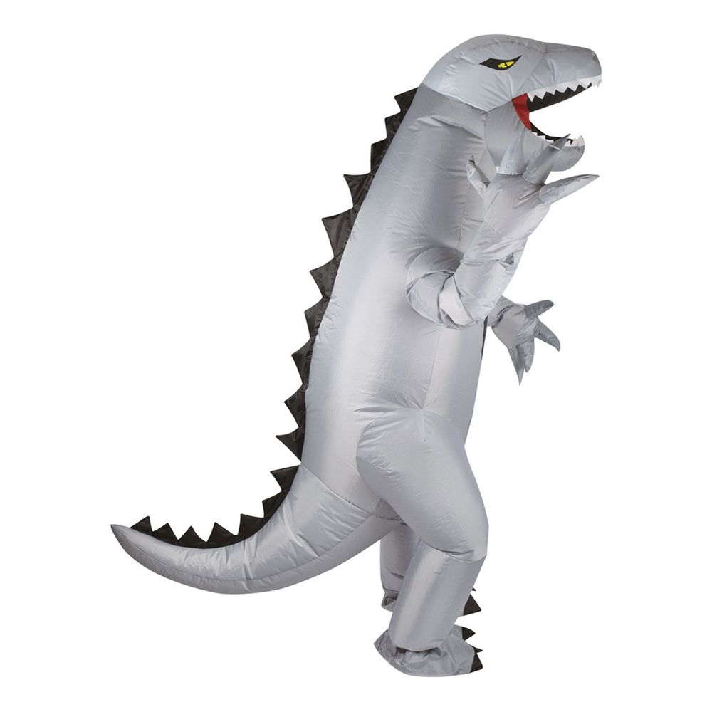 Oppustelig Dinosaur Grå Kostume