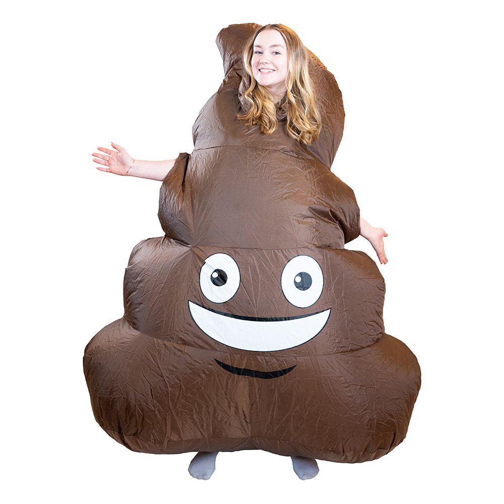 Uppblåsbar Emoji Poop Maskeraddräkt
