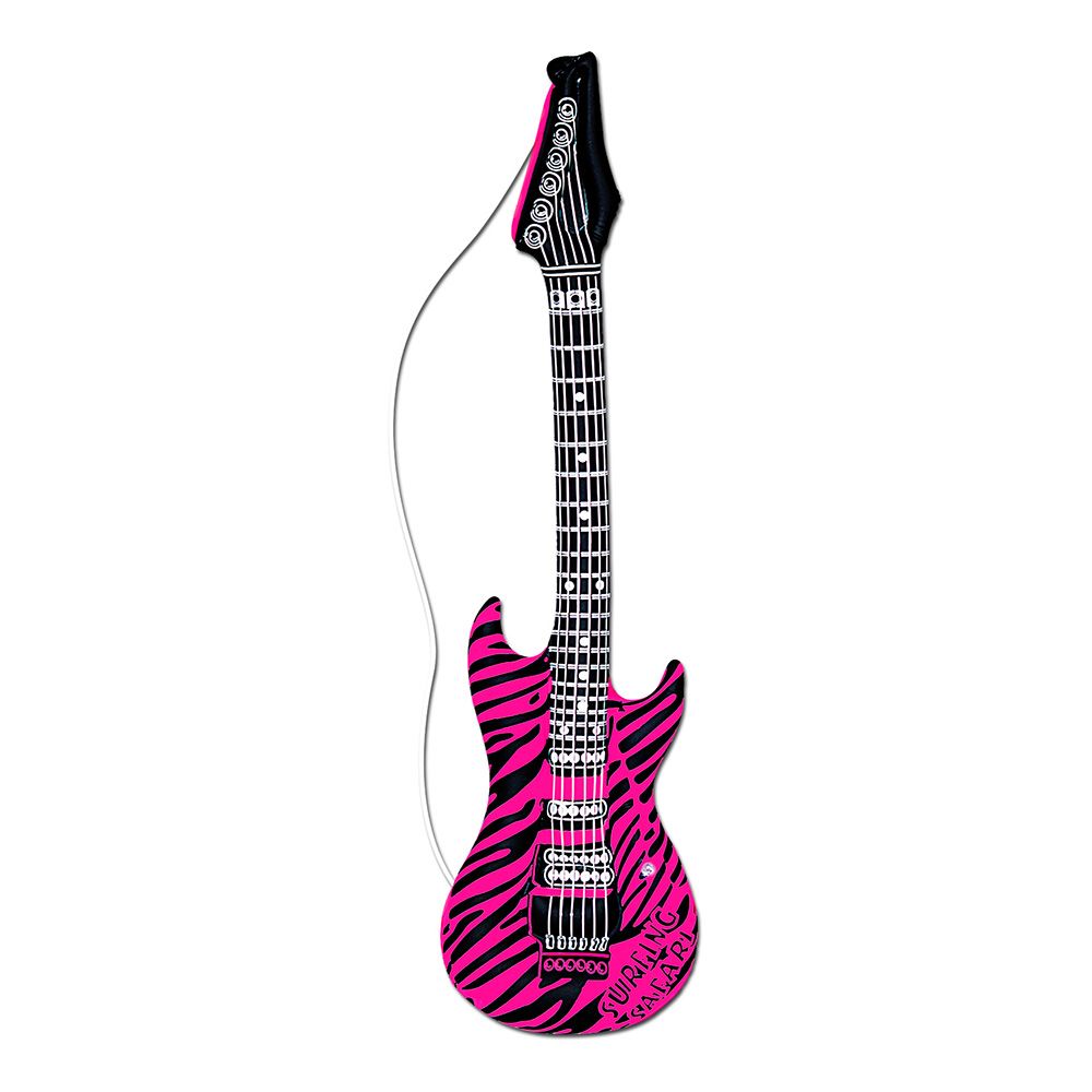 Oppblåsbar Gitar Zebra Rosa