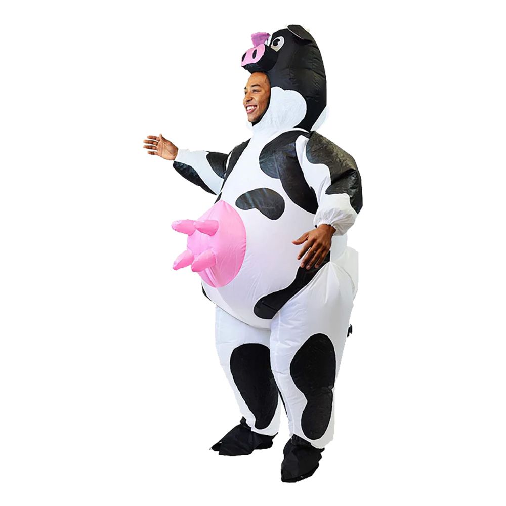 Oppustelig Ko med Yver Kostume