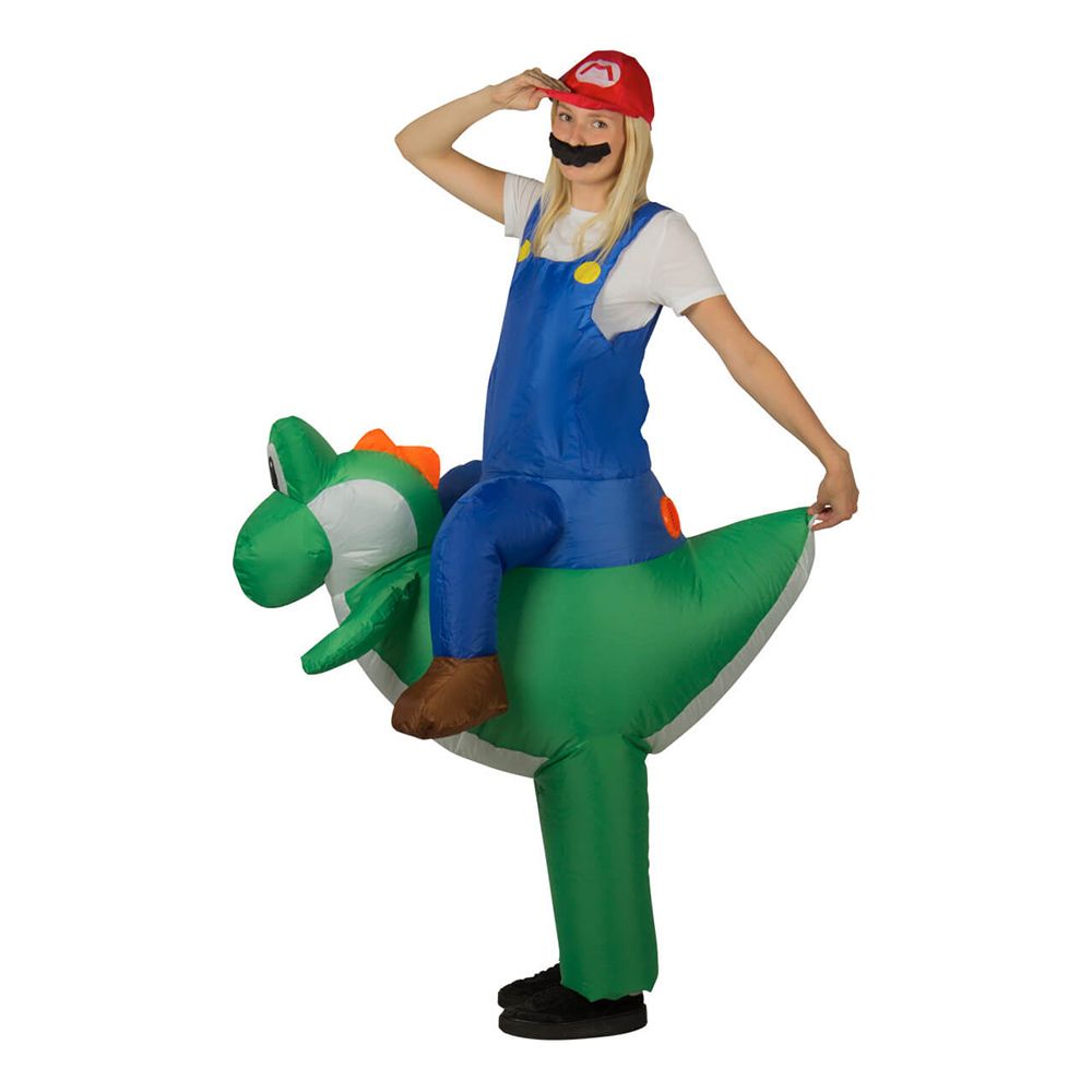 Oppblåsbar Ridende Dinosaur Kostyme