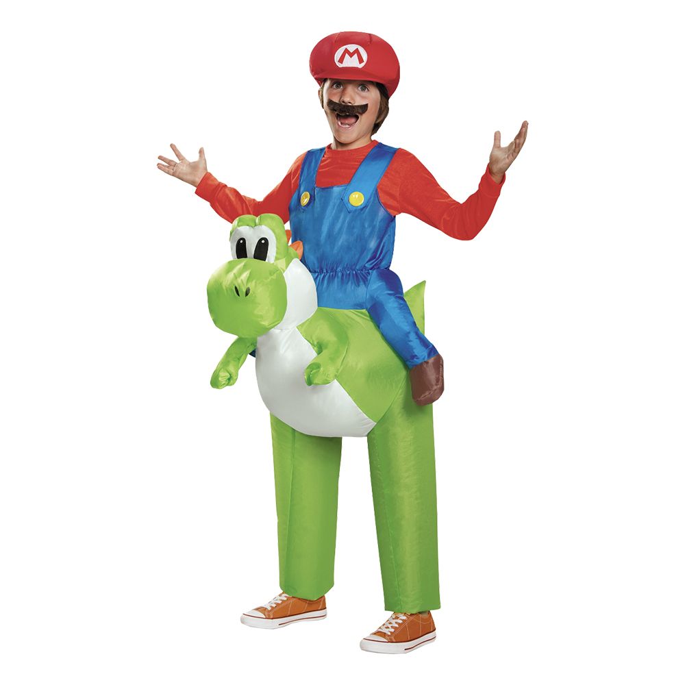 Oppustelig Ridende Super Mario Børnekostume