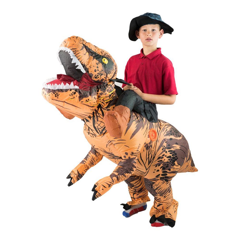Oppustelig Ridende T-Rex Børnekostume