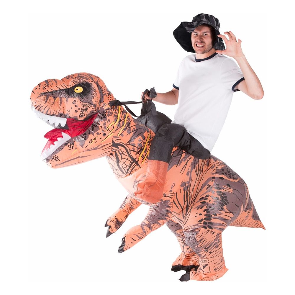 Oppustelig Ridende T-Rex Kostume
