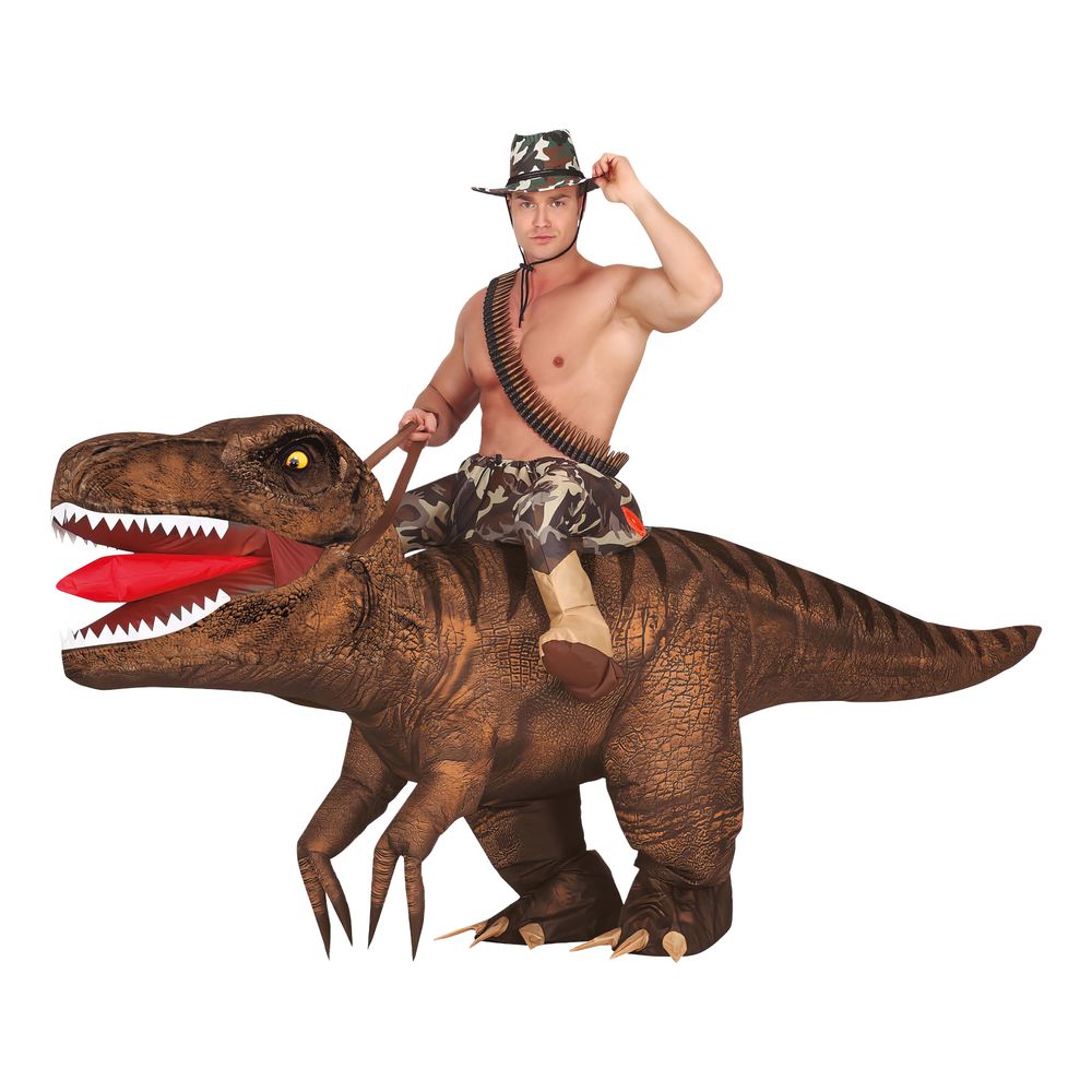 Uppblåsbar Ridande T-Rex Maskeraddräkt